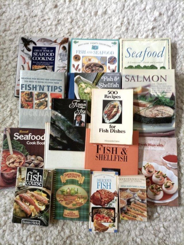 Preview of the first image of Job Lot/Wholesale 16 Fish/Seafood Cookbooks(Keith Floyd etc).