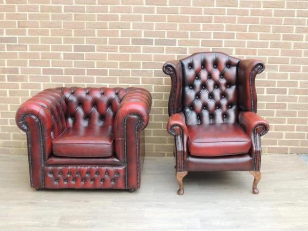 Image 17 of Vintage Chesterfield 3 piece Suite (UK Delivery)
