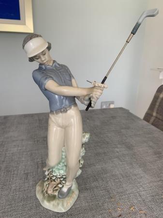 Image 3 of Lladro “Lady Golfer” Figurine
