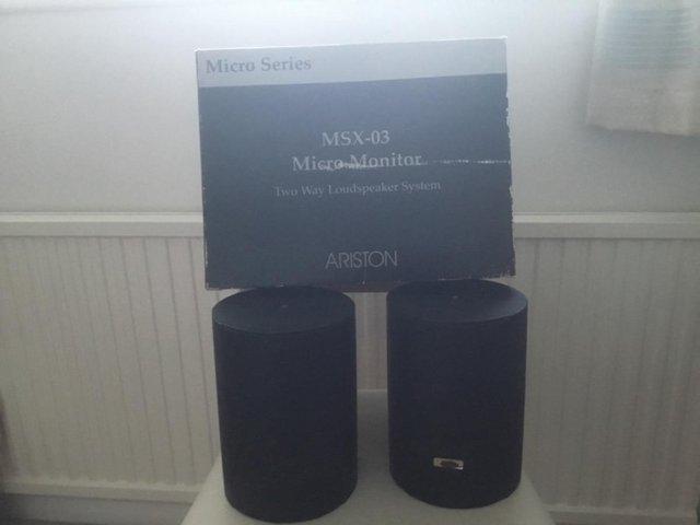 Preview of the first image of Ariston MSX 03 micro monitor 2 way speaker system.