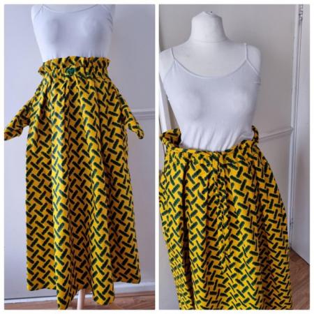 Image 2 of African Ankara Handmade Maxi Skirt