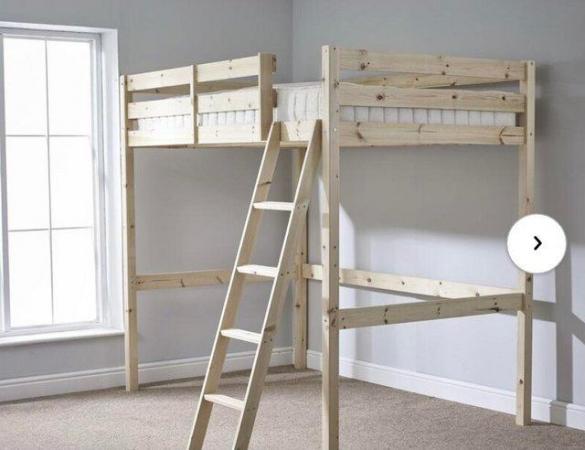 Image 2 of Wooden High Sleeper Bed - No Mattress