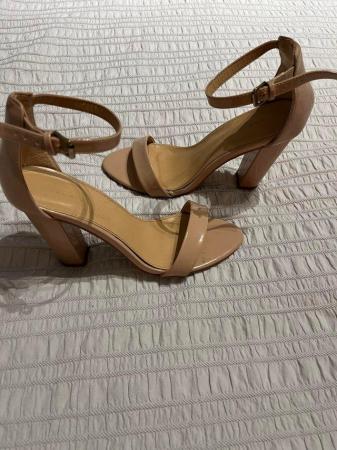 Image 3 of Nude stiletto 2 part  sandals size 5