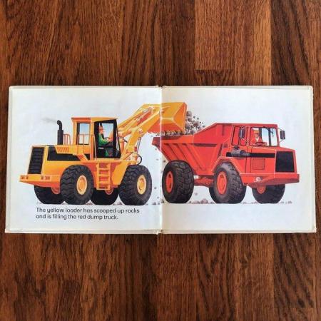 Image 2 of 4 vintage children's vehicle books - diggers, cars, etc.