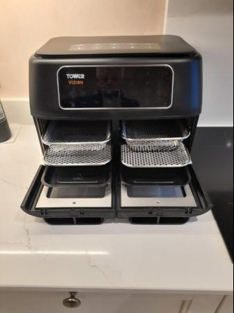 Image 2 of Tower 2400W Dual Compartment Air Fryer Oven