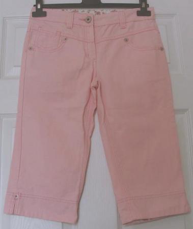 Image 1 of LOVELY GIRLS PINK CROPPED JEANS BY NEXT
