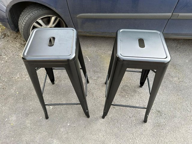 Preview of the first image of GoodHome Branza Black Bar Stools (2).