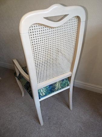 Image 2 of 6 Retro Vintage Dining Chairs With Rattan Backs