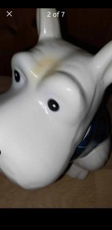 Image 3 of Ceramic White Terrier Dog Cookie Biscuit Barrel