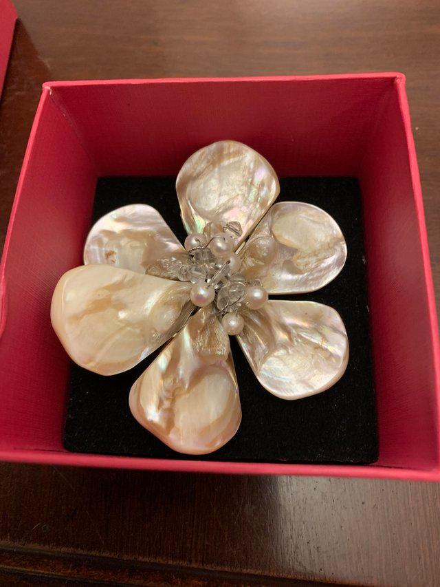 Preview of the first image of Beautiful Pia Mother of Pearl brooch..