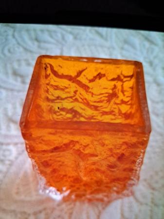 Image 2 of Whitefriars  Tangerine Coffin Vase