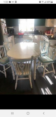 Image 1 of Country style farmhouse dining table and chairs