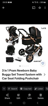 Image 1 of Pushchair 3 in 1 with accessories