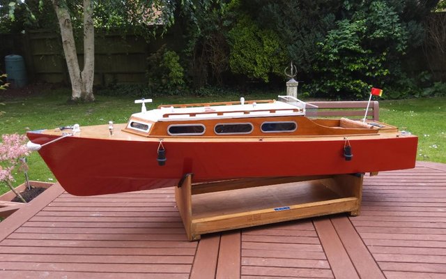 Preview of the first image of Model boat,all wood construction,good quality.