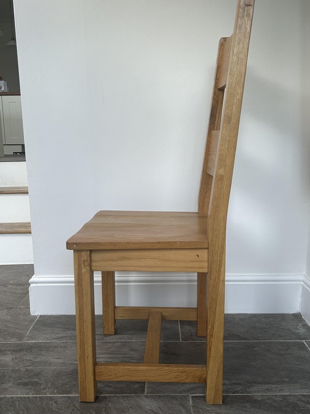 Preview of the first image of 6 Solid Oak chairs for sale.