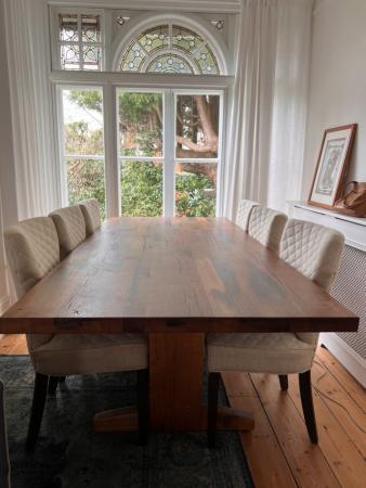 Image 1 of Solid Wood (French Oak) Dining Room Table 6-8 Seater
