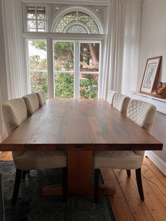 Preview of the first image of Solid Wood (French Oak) Dining Room Table 6-8 Seater.