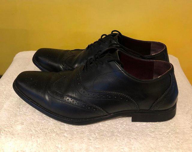 Preview of the first image of Mens Size 10  Black Leather Brogues.