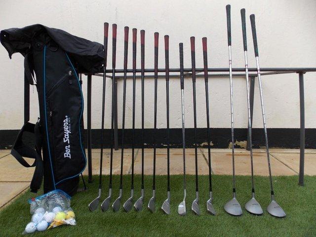 Preview of the first image of Mens Right Handed Howson Golf Club Set + Ben Sayer Stand Bag.