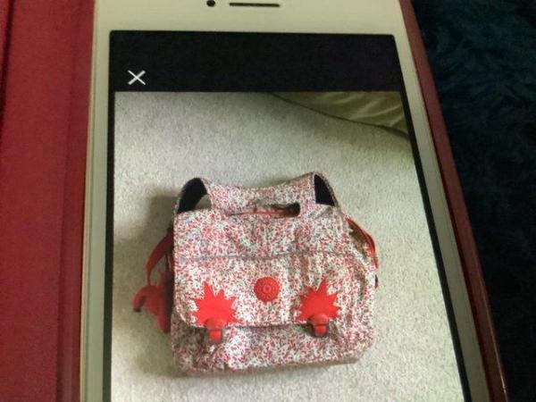 Image 1 of Kipling school bag Pink flowered