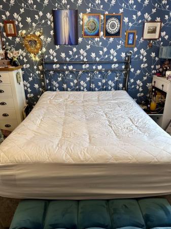 Image 1 of King size divan bed plus mattress headboard bedding