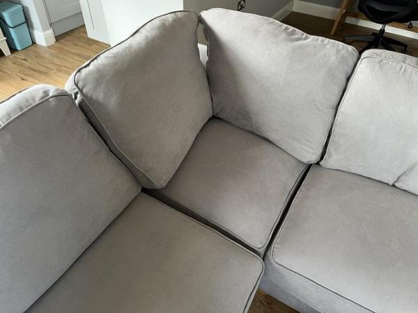 Image 1 of Corner sofa (left-facing) with footstool