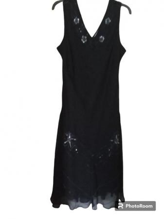 Image 1 of Black Sequin Maxi Dress 24 Joanna Hope