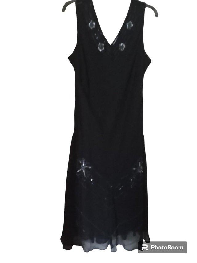 Preview of the first image of Black Sequin Maxi Dress 24 Joanna Hope.