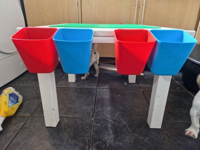 Preview of the first image of CHILDRENS LEGO TABLE FOR SALE.