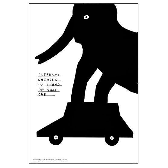 Preview of the first image of David Shrigley  Elephant Poster.