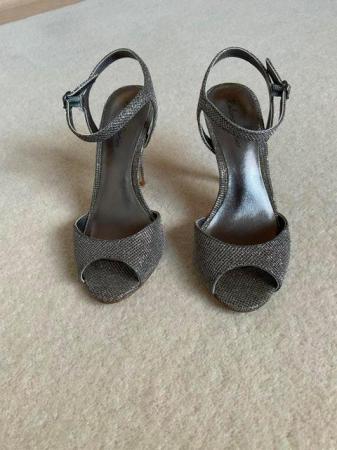 Image 1 of ROLAND CARTIER - ladies silver high heel sandals