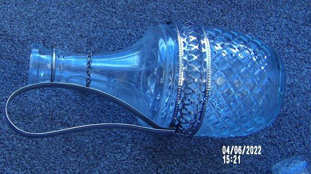 Image 7 of GLASS DECANTER WITH STOPPER FRUIT DISH  TALL COLOURED