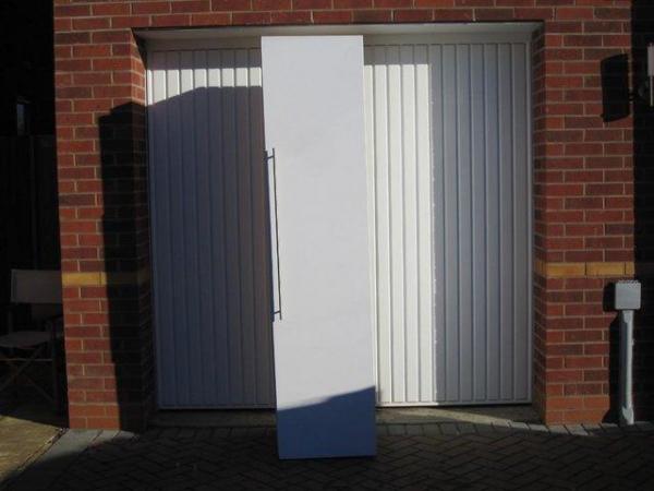 Image 1 of One door white gloss wardrobe