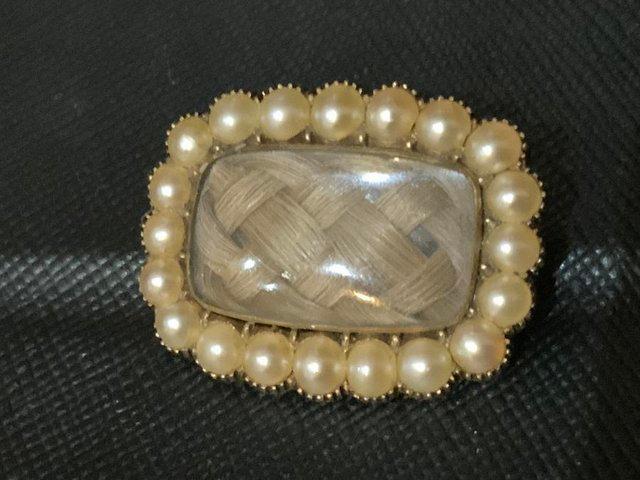 Preview of the first image of Mourning Brooch Victorian stunning item from those times.