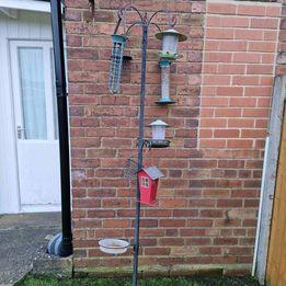 Image 1 of Bird feeding station and feeders for garden