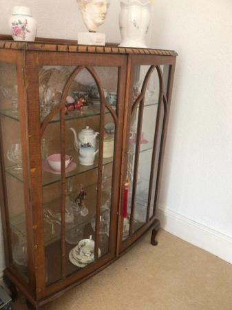 Image 2 of Oak glass fronted glass sided display cabinet