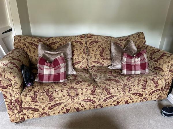 Image 2 of Duresta sofa, chair and pouffe