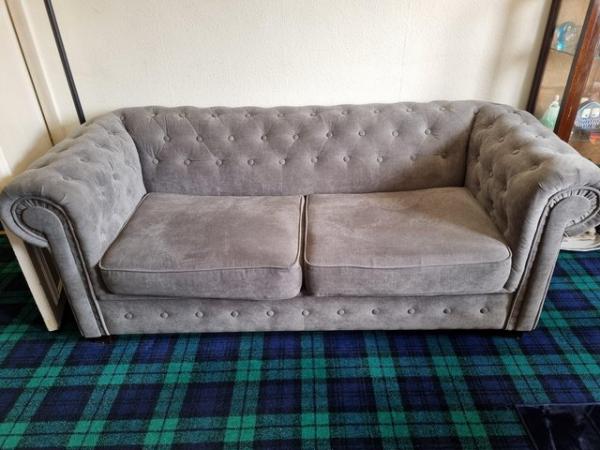 Image 6 of CHESTERFIELD  FABRIC SOFA BED