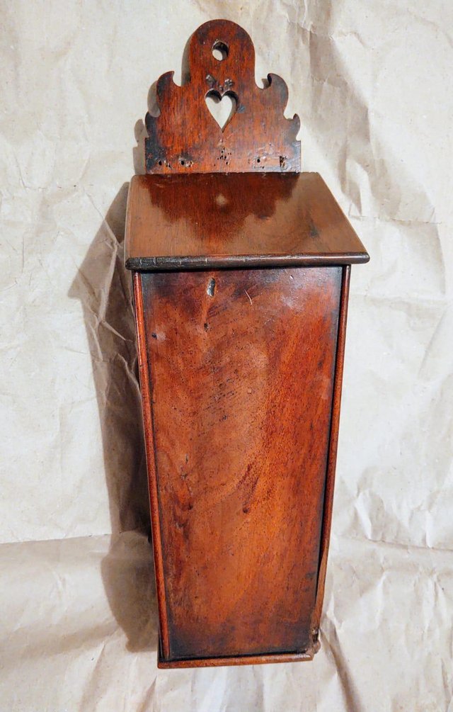 Preview of the first image of Large Solid Mahogany Candle Box for Restoration.