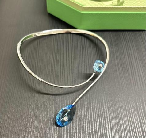 Image 3 of Numina necklace Blue, Rhodium plated