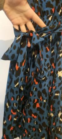 Image 3 of Tenki Spring-Time Teal Leopard Dress - Barely Used