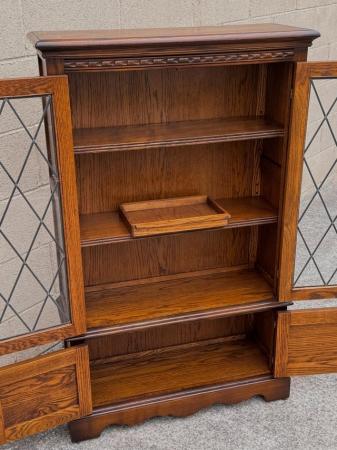 Image 16 of AN OLD CHARM LIGHT OAK BOOKCASE DVD CD DISPLAY CABINET UNIT