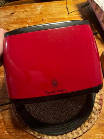 Image 2 of Red Russell Hobbs Toaster - Used but working order