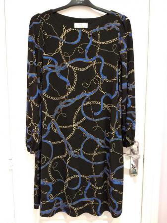 Image 6 of New with Tags Wallis Petite Black Chain Print Dress Size 8