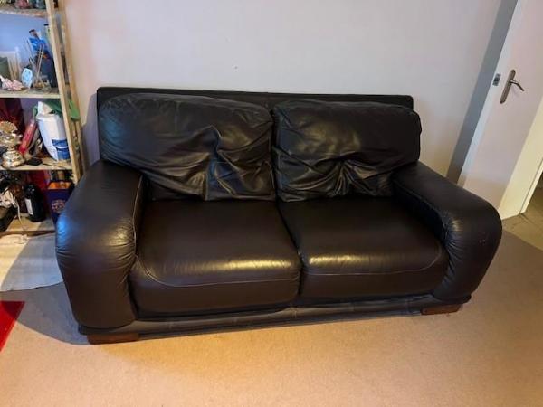 Image 2 of Two & Three seater Faux Leather Sofa's