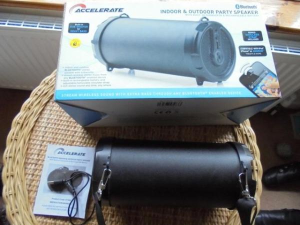 Image 3 of Rechargeable Bluetooth Party Speaker w/ Subwoofer iPhone and
