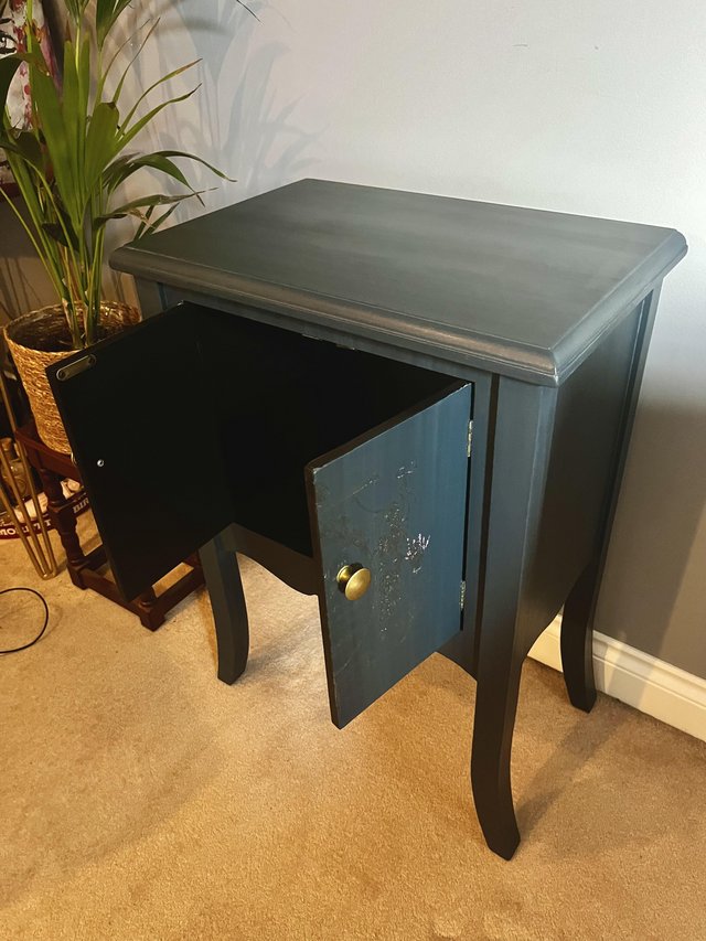 Preview of the first image of Lovely Nightstand - dark blue.