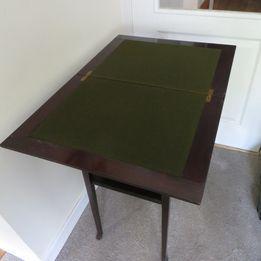 Preview of the first image of Vintage Antique Card Table with secret drawer.