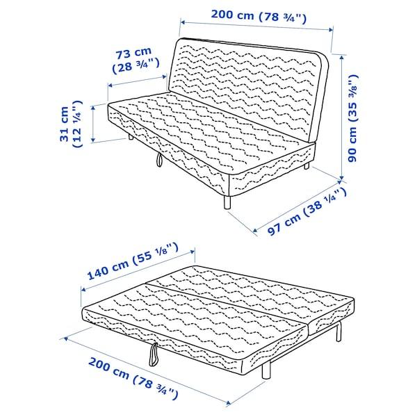 Preview of the first image of IKEA Nyhamn 3 person futon (black).