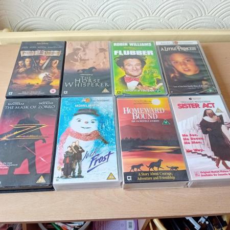 Image 2 of VHS video selection, 8 videos, rating either U, PG or 12